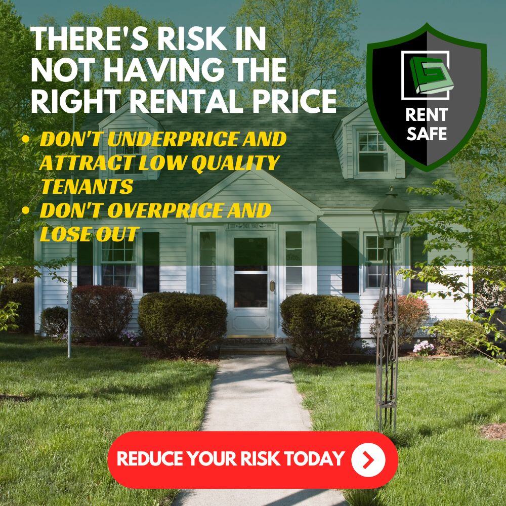 A house that has a text about there's risk in not having the right rental price