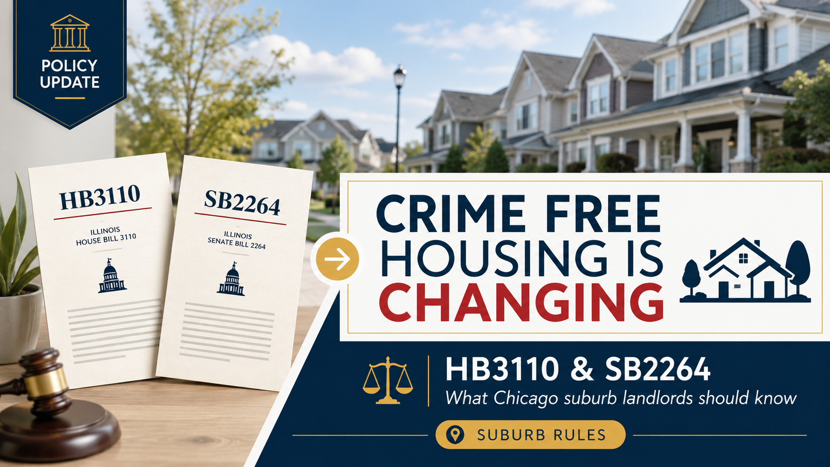 Crime Free Housing Is Changing: What Chicago Suburb Landlords Should Know About HB3110 and SB2264